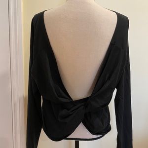 Fabletics Long Sleeved Top w/ Low Twisted Back